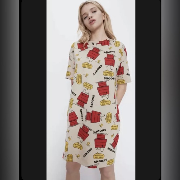 Zara Snoopy T-Shirt Dress - Picture 2 of 4